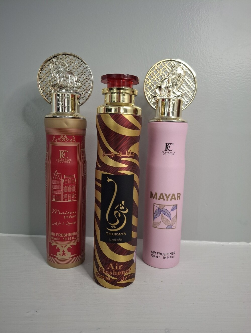 Lattafa Thuraya & Fragrance Couture Air Freshener Set 3pc 300ml NEW